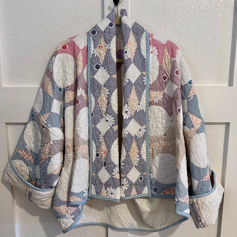 Lady Lancaster “Aunt Ethel” Vintage Quilt Shawl Collar Jacket - Picture 11 of 13